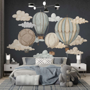 Tapeta na ścianę - balloon skies , rodzaj - tapeta flizelinowa laminowana