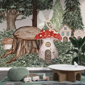 Tapeta na ścianę - fairy tale forest , rodzaj - próbka tapety 50x50cm