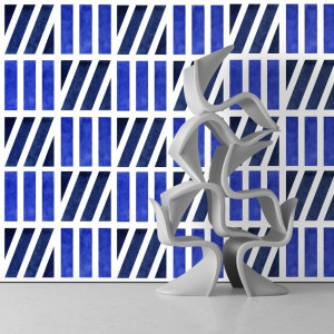 Tapeta na ścianę - blue vision , rodzaj - tapeta flizelinowa