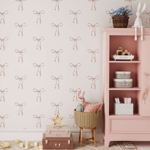 Tapeta na ścianę - trendy ribbons , rodzaj - tapeta flizelinowa