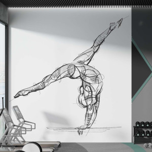 Tapeta na ścianę - acrobat gymnast , rodzaj - próbka tapety 50x50cm