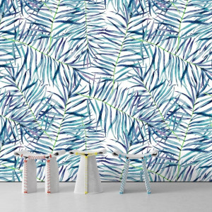 Tapeta na ścianę - blue tropicana , rodzaj - tapeta flizelinowa laminowana