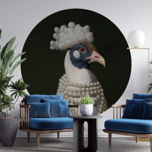 Tapeta w kształcie koła - gentry bird , rodzaj - tapeta winylowa strukturalna