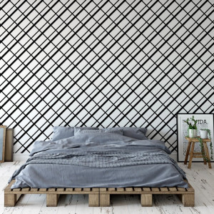 Tapeta na ścianę - checkered minimalism , rodzaj - tapeta flizelinowa laminowana