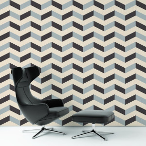 Tapeta na ścianę - chevron 3d , rodzaj - próbka tapety 50x50cm
