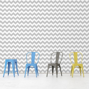 Tapeta na ścianę - grey chevron , rodzaj - tapeta flizelinowa laminowana