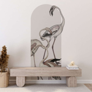 Tapeta łuk - minimalist flamingos , rodzaj - próbka tapety 50x50cm