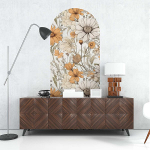 Tapeta łuk - vintage flowers , rodzaj - tapeta flizelinowa laminowana
