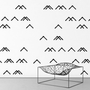 Tapeta na ścianę - minimalist mountains , rodzaj - próbka tapety 50x50cm