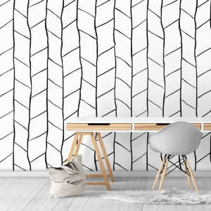 Tapeta na ścianę - minimalist bamboo , rodzaj - tapeta winylowa strukturalna