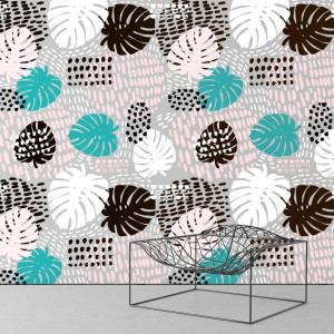 Tapeta na ścianę - pastel tropic , rodzaj - tapeta winylowa strukturalna