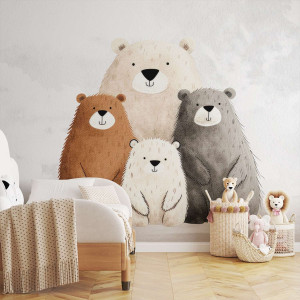 Tapeta na ścianę - teddy bears , rodzaj - tapeta flizelinowa laminowana