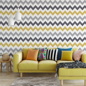 Tapeta na ścianę - sunny chevron , rodzaj - tapeta winylowa strukturalna