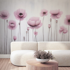 Tapeta na ścianę - poppy stand , rodzaj - tapeta flizelinowa