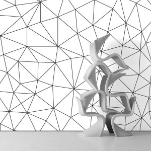 Tapeta na ścianę - triangle web , rodzaj - próbka tapety 50x50cm