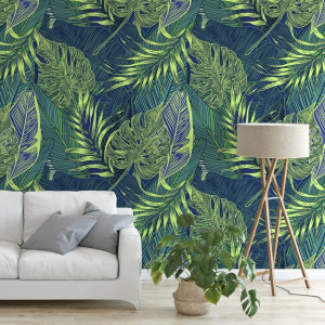 Tapeta na ścianę - monstera evening , rodzaj - tapeta flizelinowa