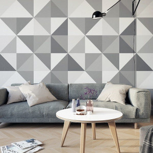 Geometryczna abstrakcja - tapeta designerska , rodzaj - tapeta flizelinowa laminowana