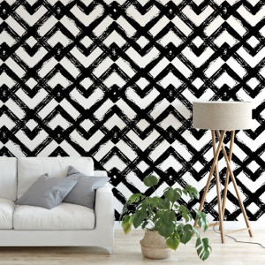 Tapeta na ścianę - triangle brush , rodzaj - tapeta flizelinowa laminowana