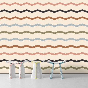 Tapeta na ścianę - wide chevron , rodzaj - tapeta winylowa strukturalna