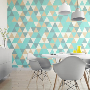 Tapeta na ścianę - sensitive turquoise , rodzaj - tapeta flizelinowa laminowana