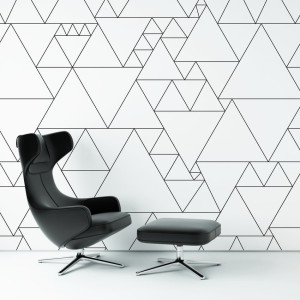 Tapeta na ścianę - triangular idea , rodzaj - próbka tapety 50x50cm