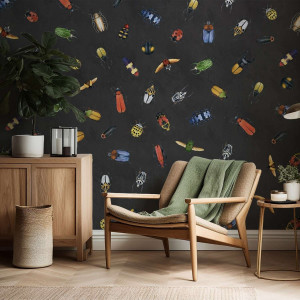 Tapeta na ścianę - beetle elegance , rodzaj - tapeta winylowa strukturalna
