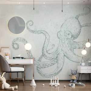 Tapeta na ścianę - sage octopus , rodzaj - próbka tapety 50x50cm