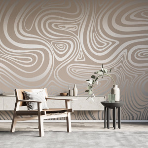 Srebrna tapeta - fluid elegance , rodzaj - tapeta srebrna flizelinowa