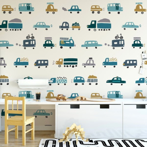 Tapeta dziecięca - cars design , rodzaj - próbka tapety 50x50cm