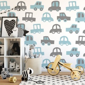 Tapeta dziecięca - carworld , rodzaj - tapeta winylowa strukturalna