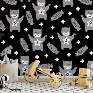 Tapeta dziecięca - sweet hero , rodzaj - tapeta winylowa strukturalna
