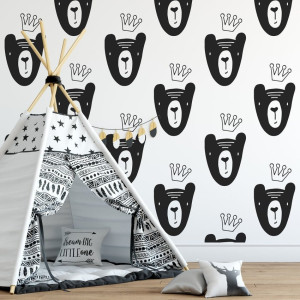 Tapeta dziecięca - lord of bears , rodzaj - tapeta flizelinowa laminowana