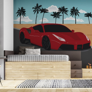 Tapeta na ścianę - speed car , rodzaj - tapeta winylowa strukturalna