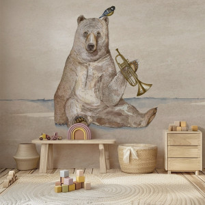 Tapeta na ścianę - bear orchestra , rodzaj - tapeta flizelinowa
