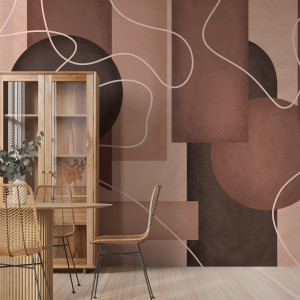 Tapeta na ścianę - mocha abstraction , rodzaj - tapeta flizelinowa