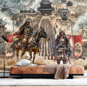 Tapeta na ścianę - samurai battle , rodzaj - tapeta flizelinowa laminowana