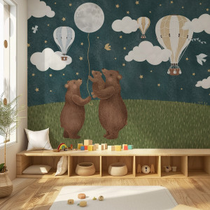 Tapeta na ścianę - bear family , rodzaj - tapeta flizelinowa