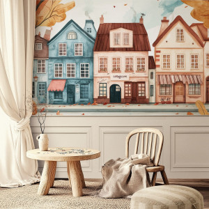 Tapeta na ścianę - country street , rodzaj - próbka tapety 50x50cm