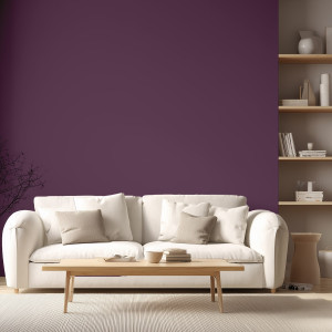 Tapeta na ścianę w jednolitym kolorze - plum , rodzaj - tapeta flizelinowa laminowana
