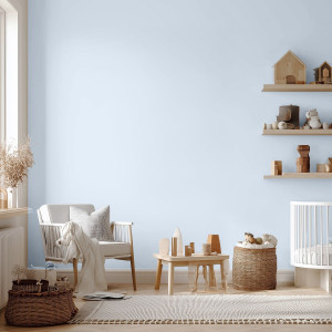 Tapeta na ścianę w jednolitym kolorze - pastel blue , rodzaj - tapeta flizelinowa