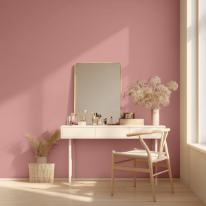 Tapeta na ścianę w jednolitym kolorze - brick pink , rodzaj - tapeta flizelinowa
