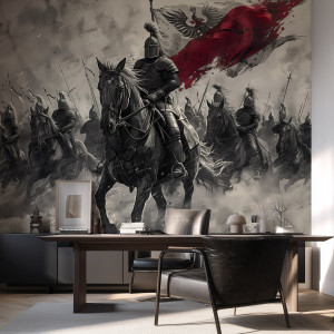 Tapeta na ścianę - polish hussar , rodzaj - tapeta winylowa strukturalna