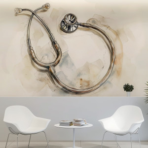 Tapeta na ścianę - stethoscope , rodzaj - próbka tapety 50x50cm