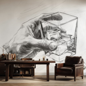 Tapeta na ścianę - whiskey gourmet , rodzaj - próbka tapety 50x50cm