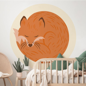 Tapeta w kształcie koła - furry snuggle , rodzaj - próbka tapety 50x50cm