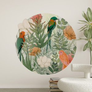 Tapeta w kształcie koła - exotic haven , rodzaj - tapeta flizelinowa laminowana