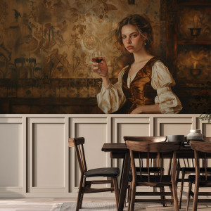Tapeta na ścianę - duchess drink , rodzaj - tapeta winylowa strukturalna