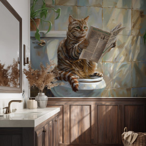 Tapeta na ścianę - bathroom bulletin , rodzaj - próbka tapety 50x50cm