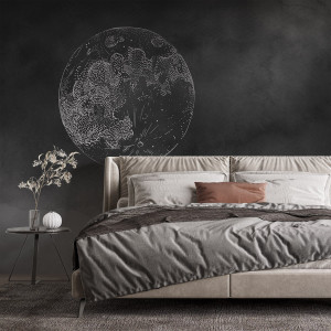 Srebrna tapeta - lunar glow , rodzaj - tapeta srebrna flizelinowa