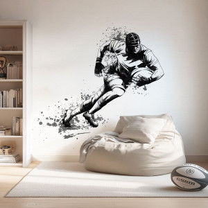 Tapeta na ścianę - rugby rush , rodzaj - próbka tapety 50x50cm